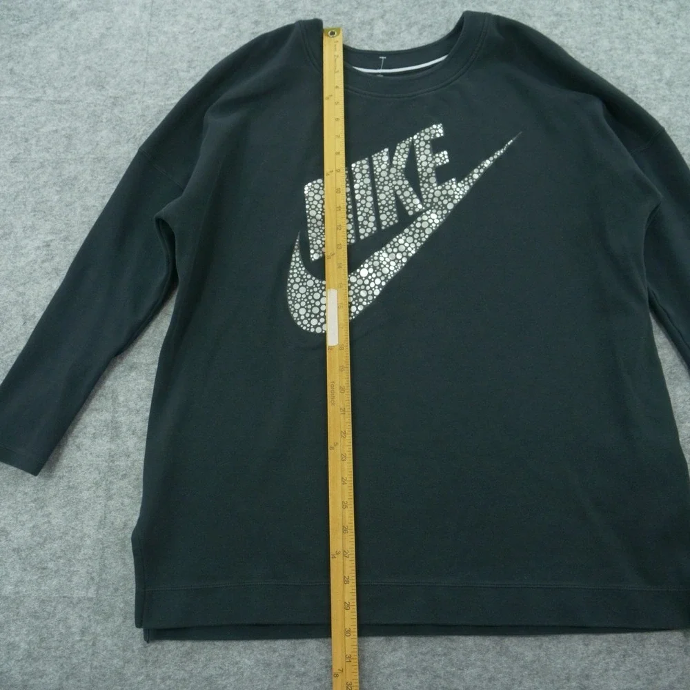 Nike Sportswear Top Womens Extra Large Black Metallic Polka Dot Graphic Print